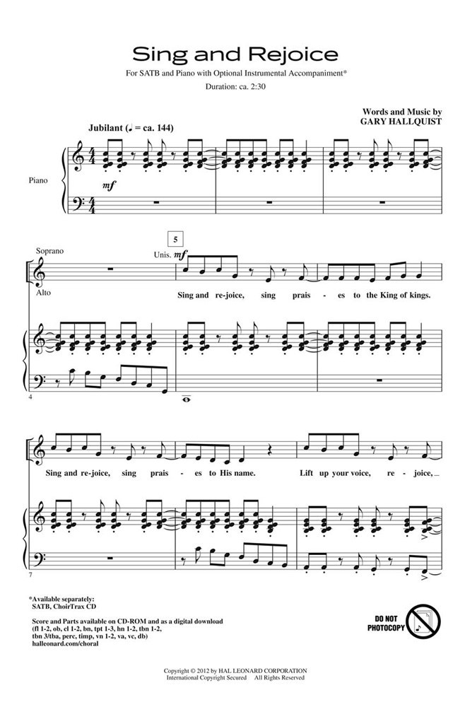 Sing and Rejoice