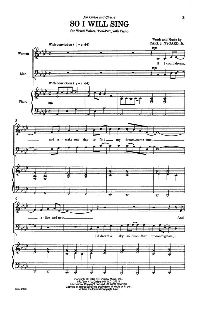 So I Will Sing
