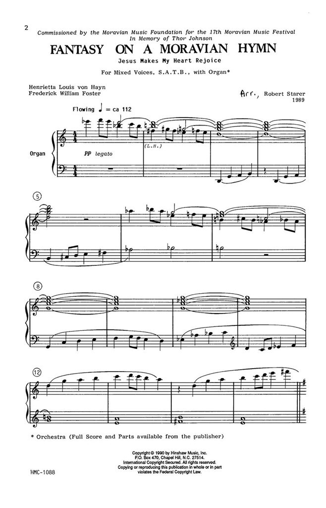 Fantasy On A Moravian Hymn