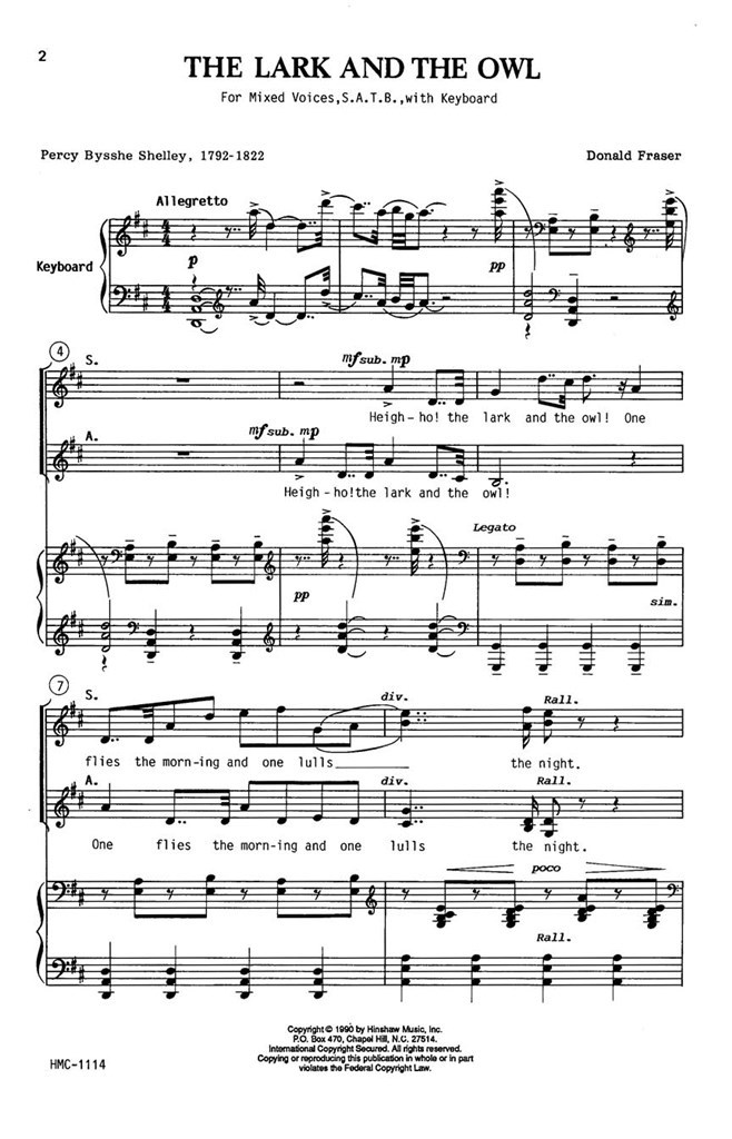 The Lark And The Owl