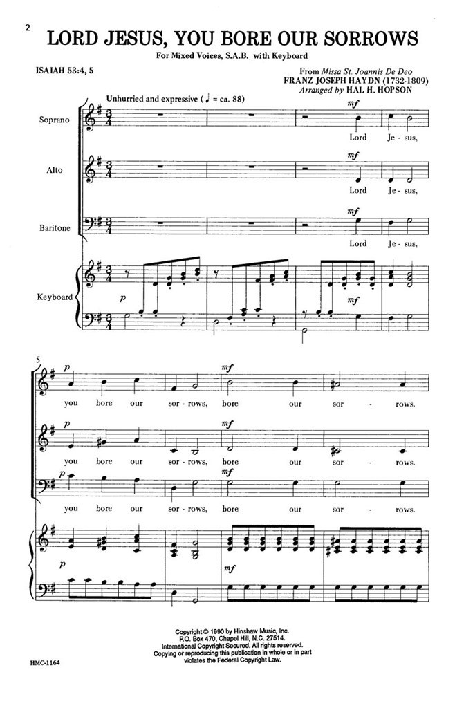 Lord Jesus, You Bore Our Sorrows