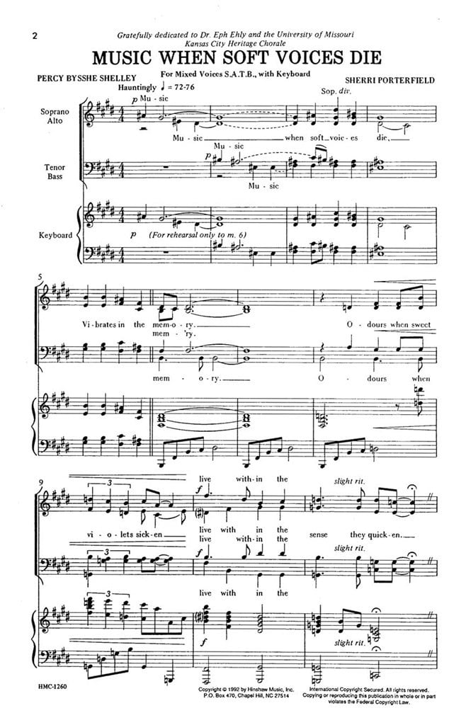 Music When Soft Voices Die