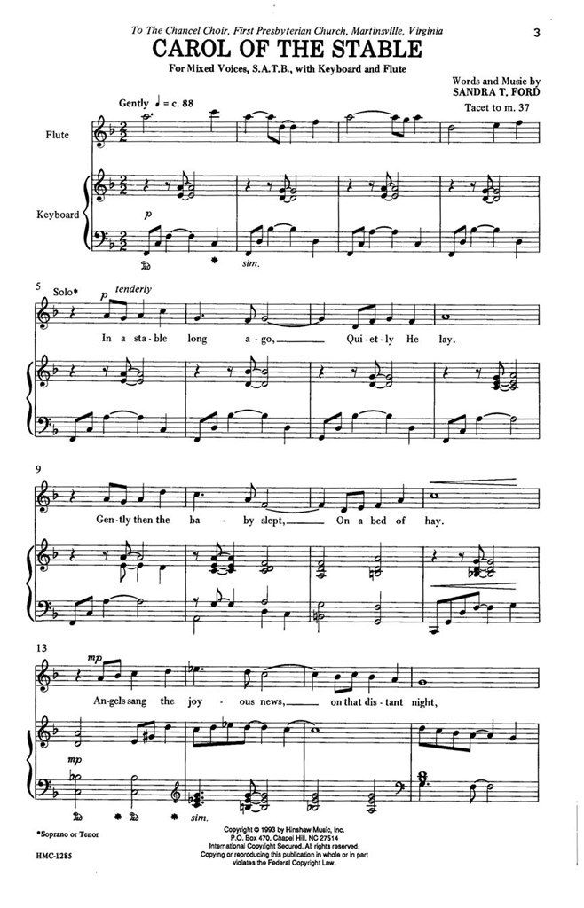Carol Of The Stable