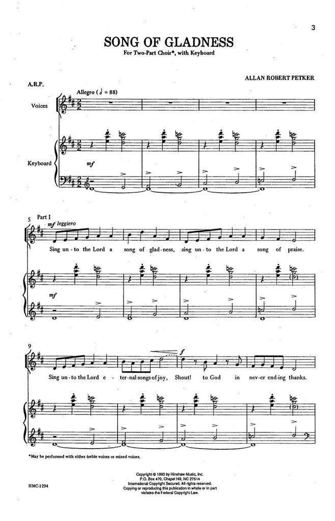 Song Of Gladness