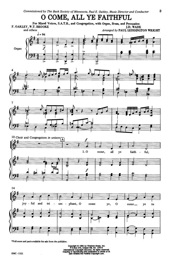 O Come All Ye Faithful