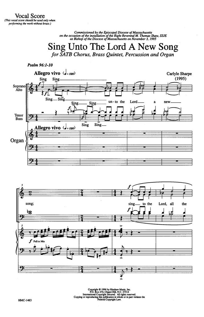Sing Unto The Lord A New Song