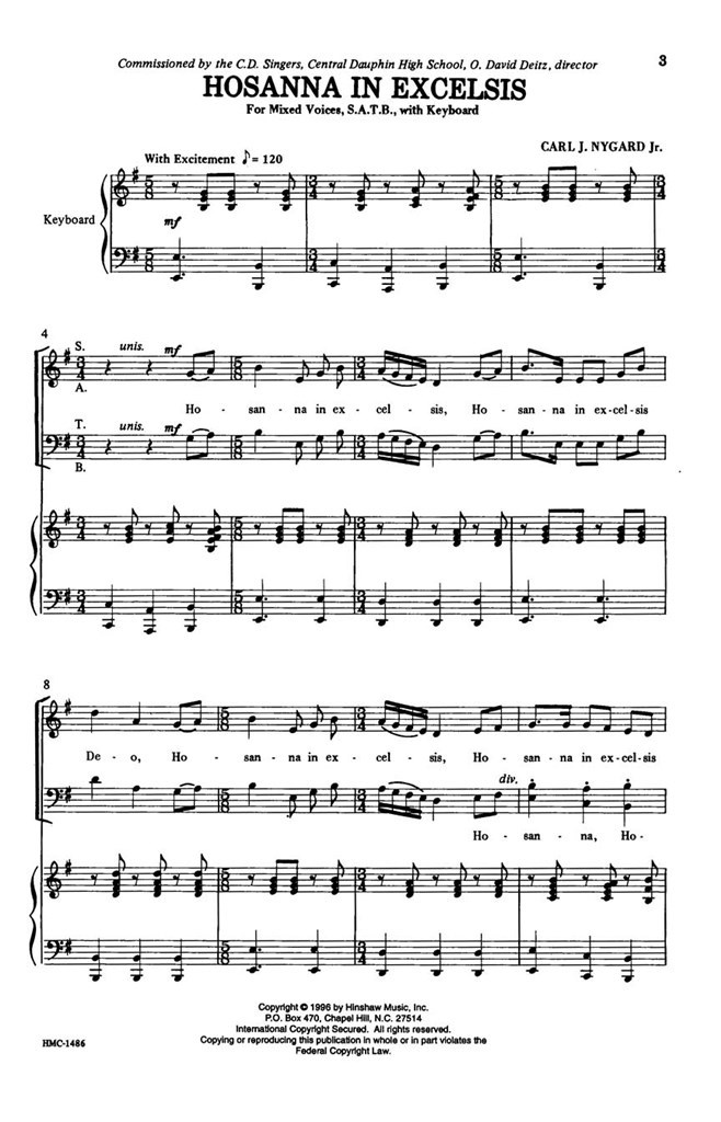 Hosanna In Excelsis
