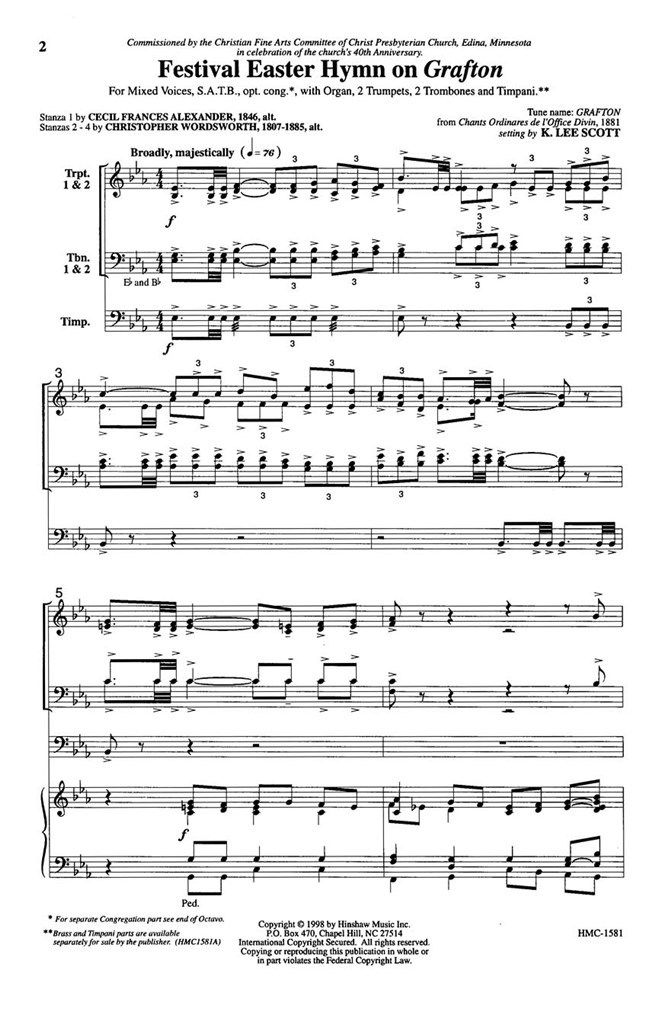 Festival Easter Hymn On Grafton
