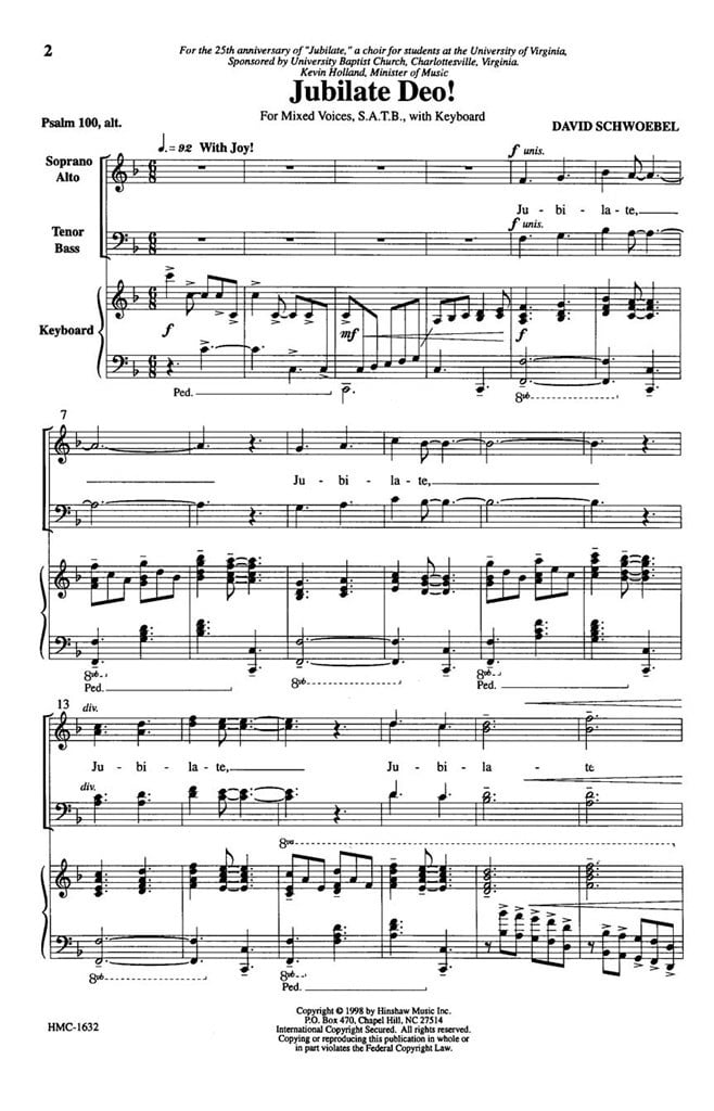 Jubilate Deo!