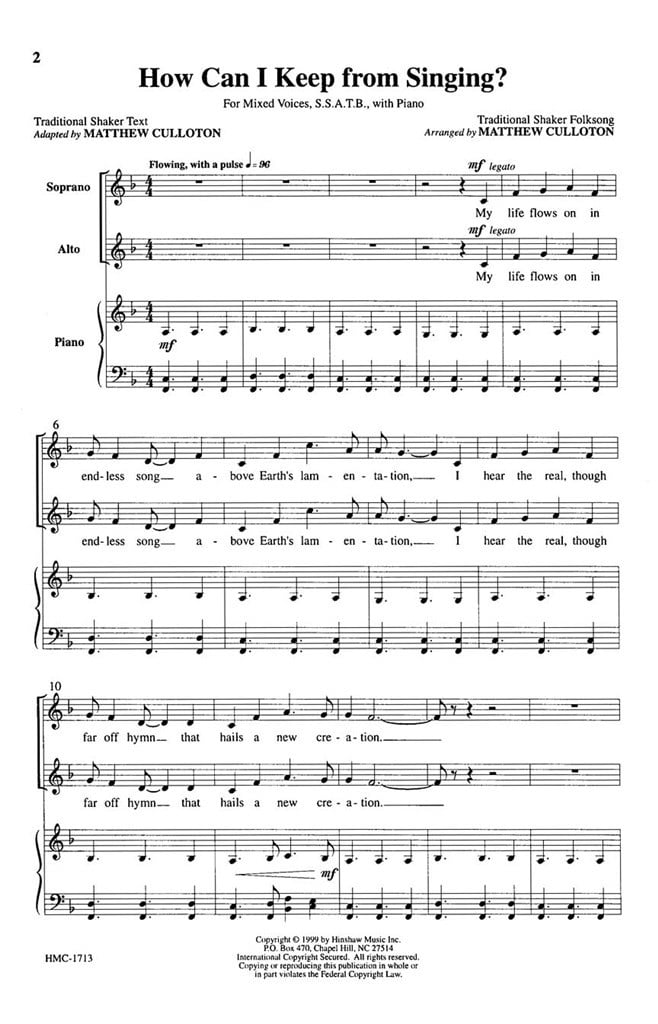How Can I Keep From Singing?