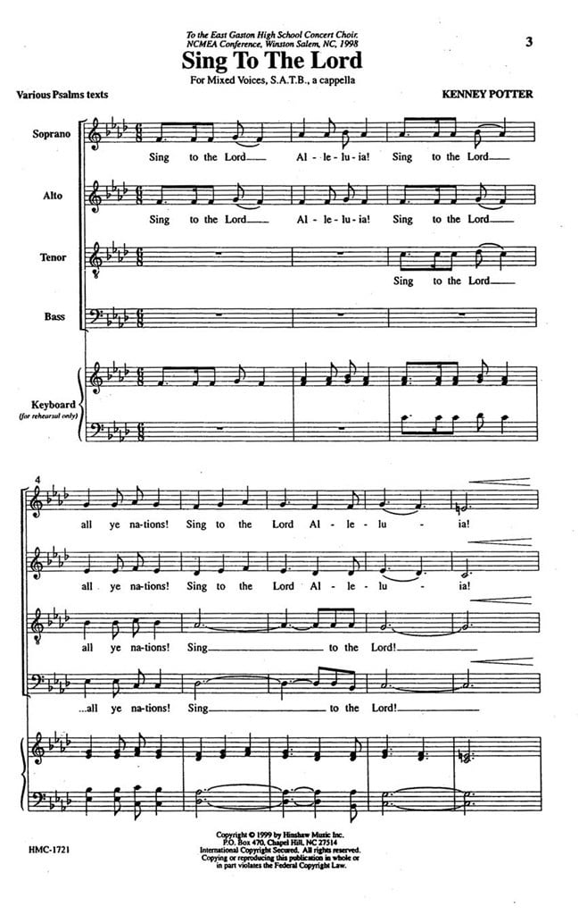Sing To The Lord