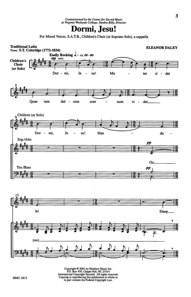 Dormi, Jesu