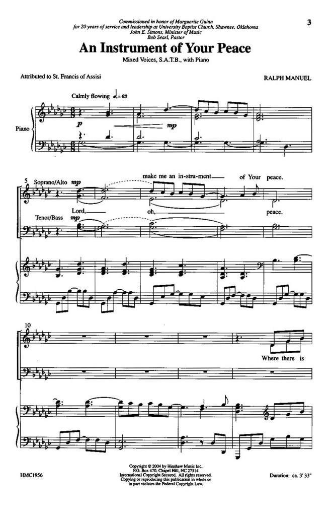 An Instrument Of Your Peace