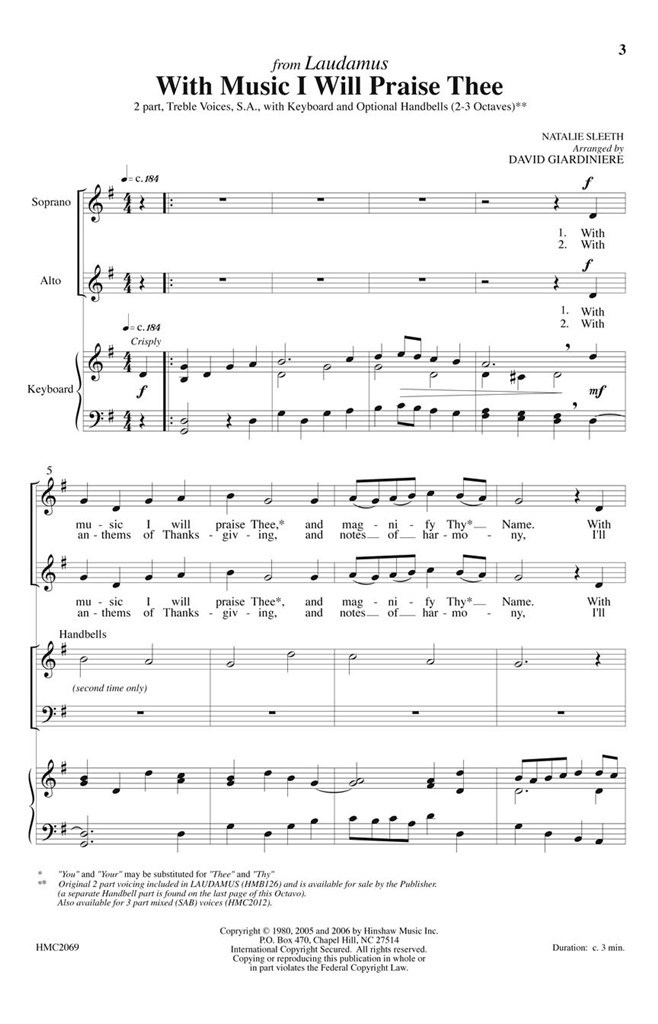 With Music I Will Praise Thee