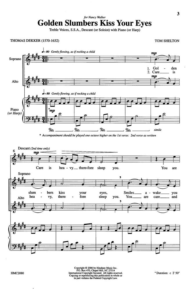 Golden Slumbers Kiss Your Eyes
