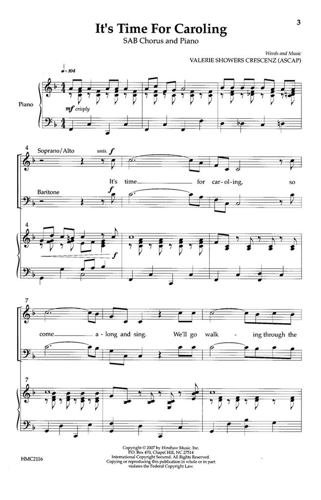 It's Time For Caroling