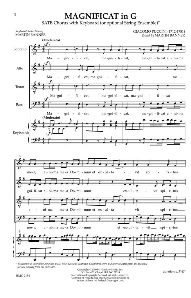 Magnificat In G