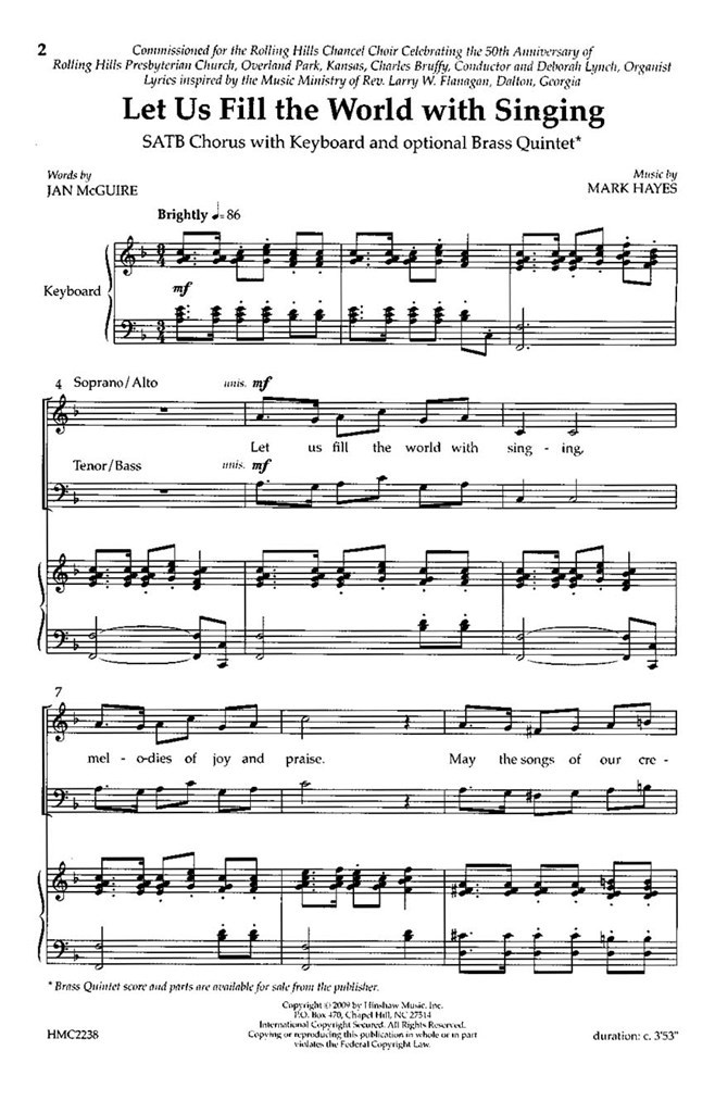 Let Us Fill The World With Singing