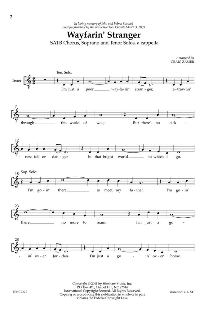 Wayfarin' Stranger