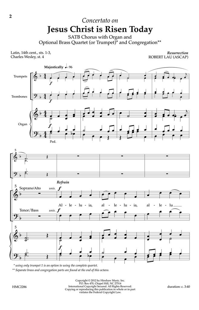 Concertato On Jesus Christ Is Risen Today