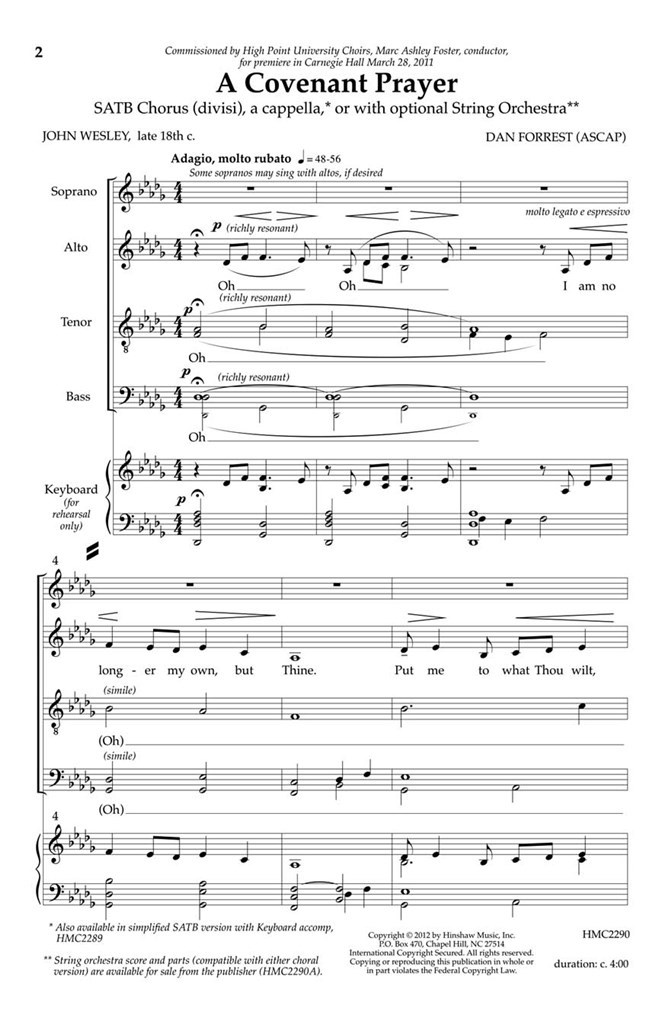 A Covenant Prayer (A Cappella)