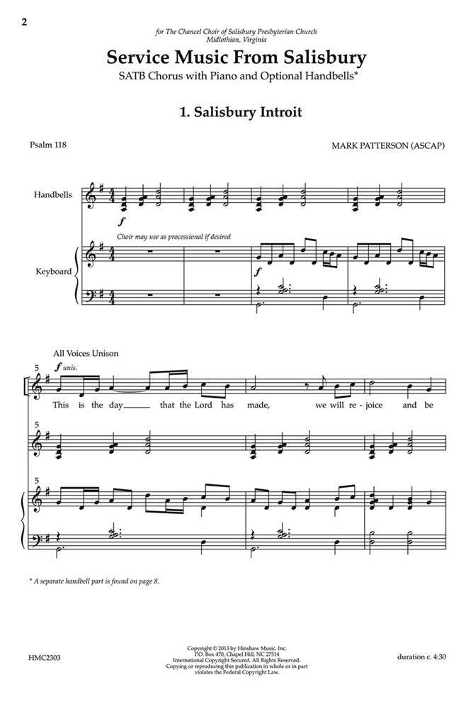 Service Music From Salisbury