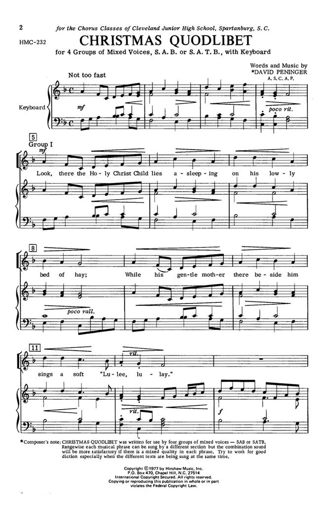 Christmas Quodlibet