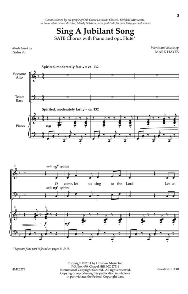 Sing A Jubilant Song