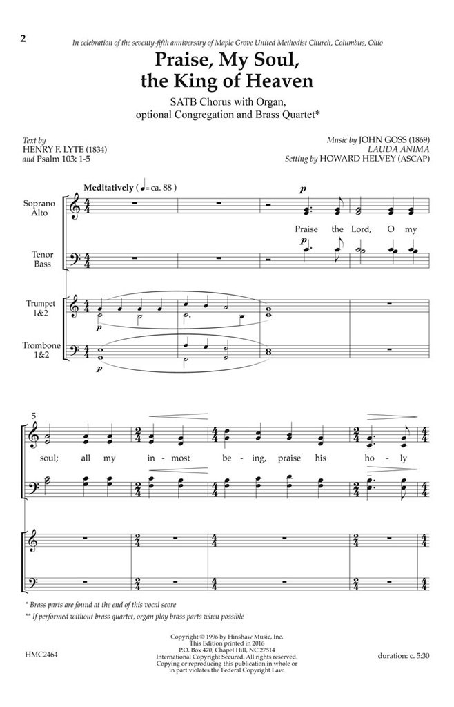 Praise, My Soul, the King of Heaven