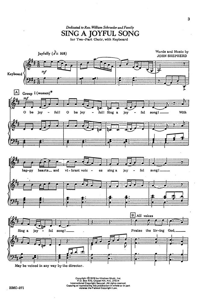 Sing A Joyful Song