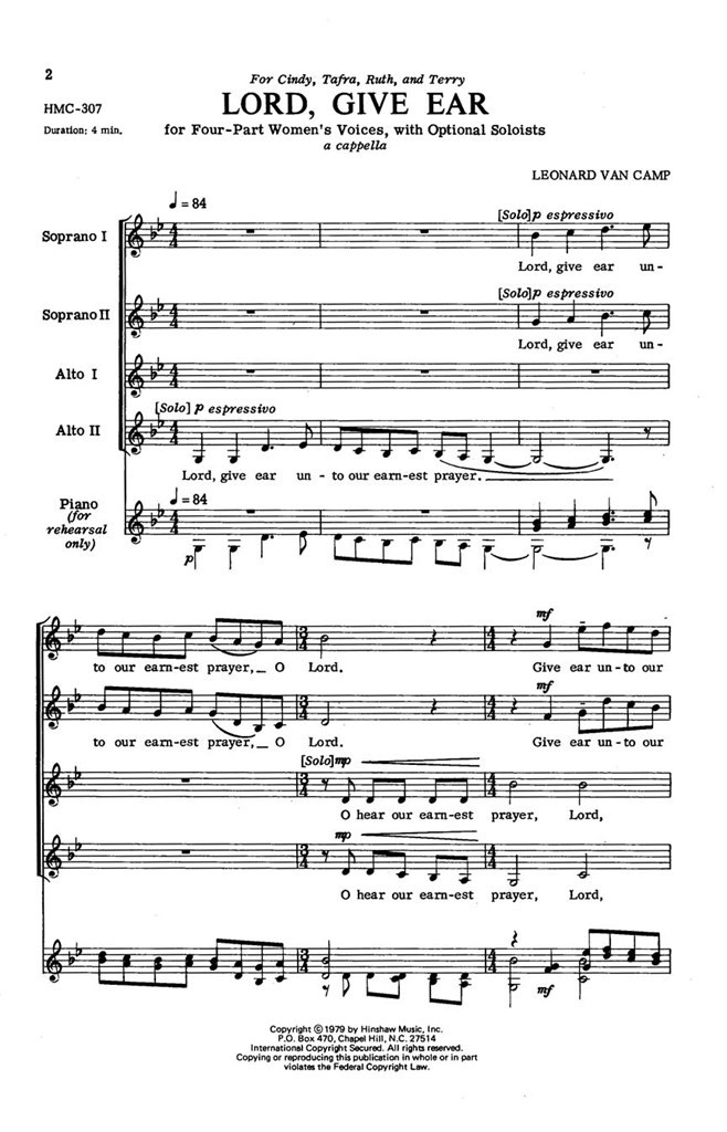 Lord, Give Ear