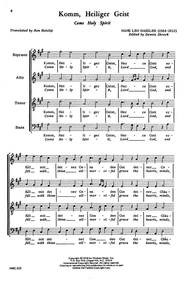 Come Holy Spirit (Komm, Heiliger Geist)