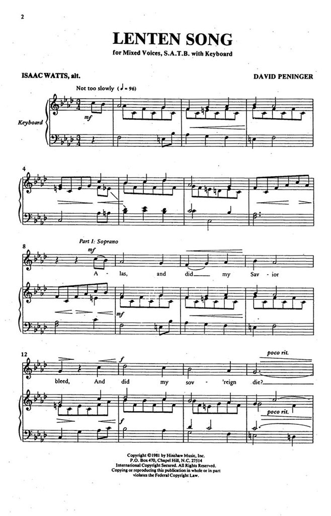 Lenten Song