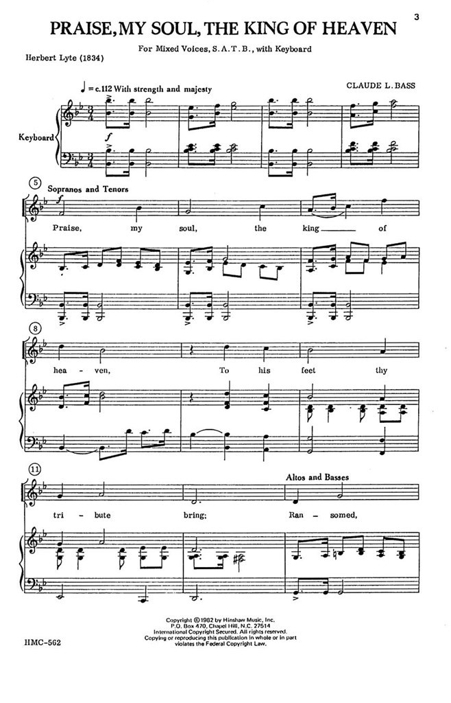 Praise, My Soul, The King Of Heaven