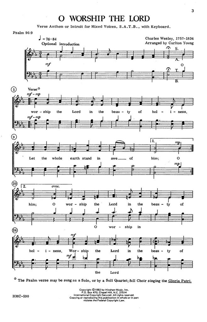 O Worship The Lord