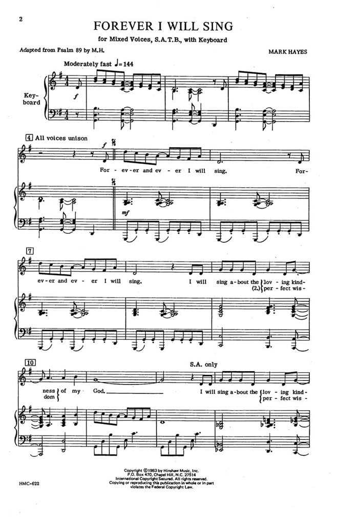 Forever I Will Sing