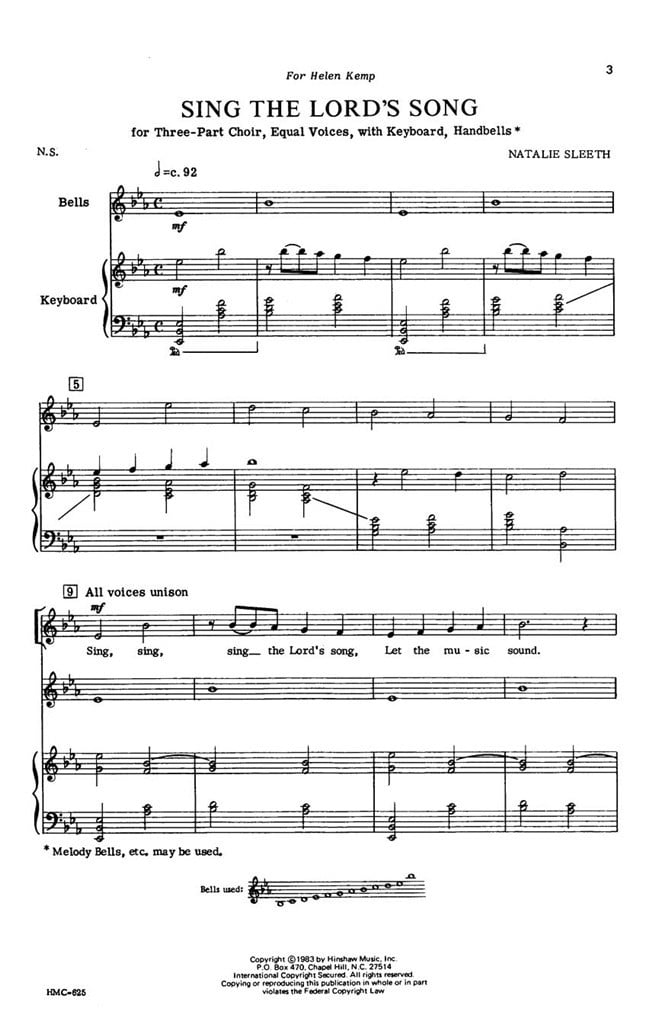 Sing The Lord's Song