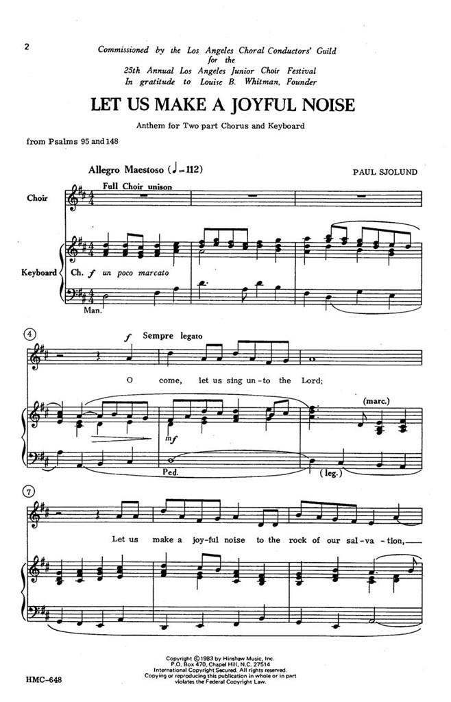 Let Us Make A Joyful Noise