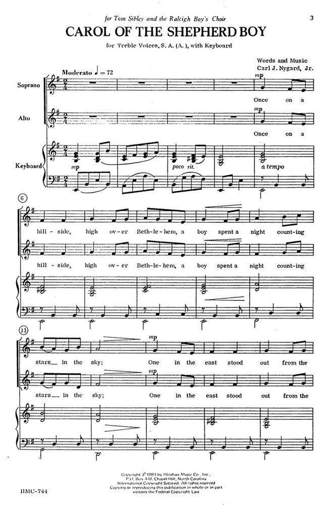 Carol Of The Shepherd Boy