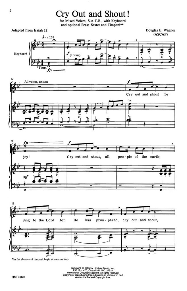 Cry Out And Shout