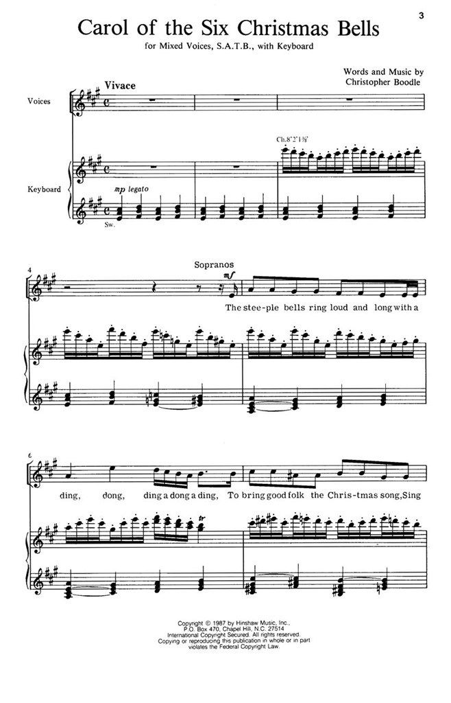 Carol Of The Six Christmas Bells
