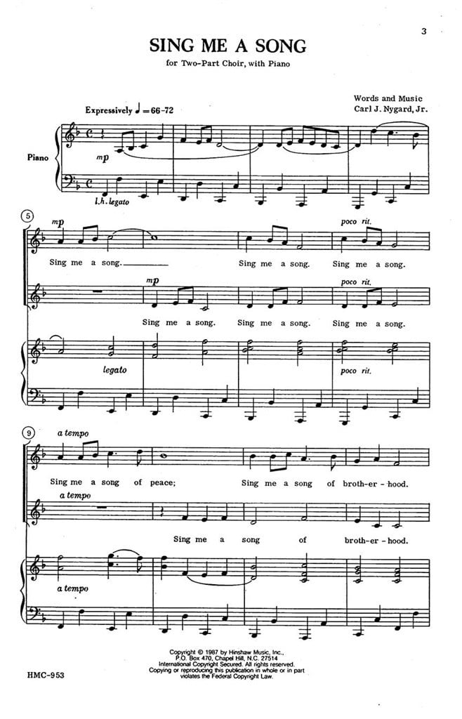 Sing Me A Song