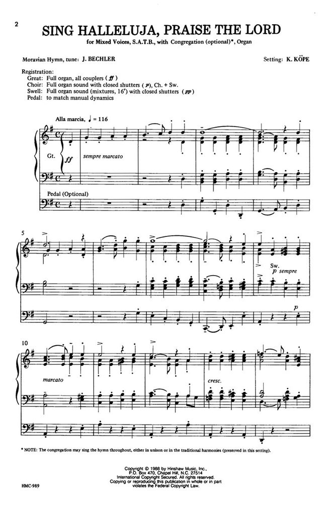 Sing Halleluja, Praise The Lord