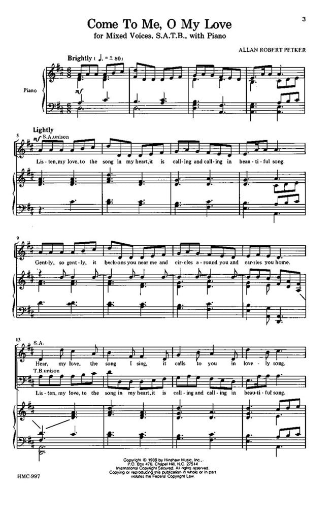 Come To Me, O My Love