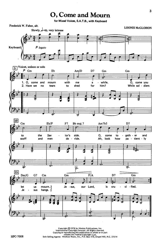 O, Come And Mourn