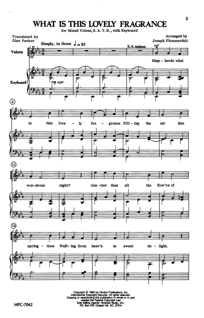 Three Christmas Folk Carols