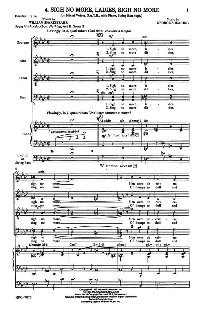 Sigh No More, Ladies, Sigh No More