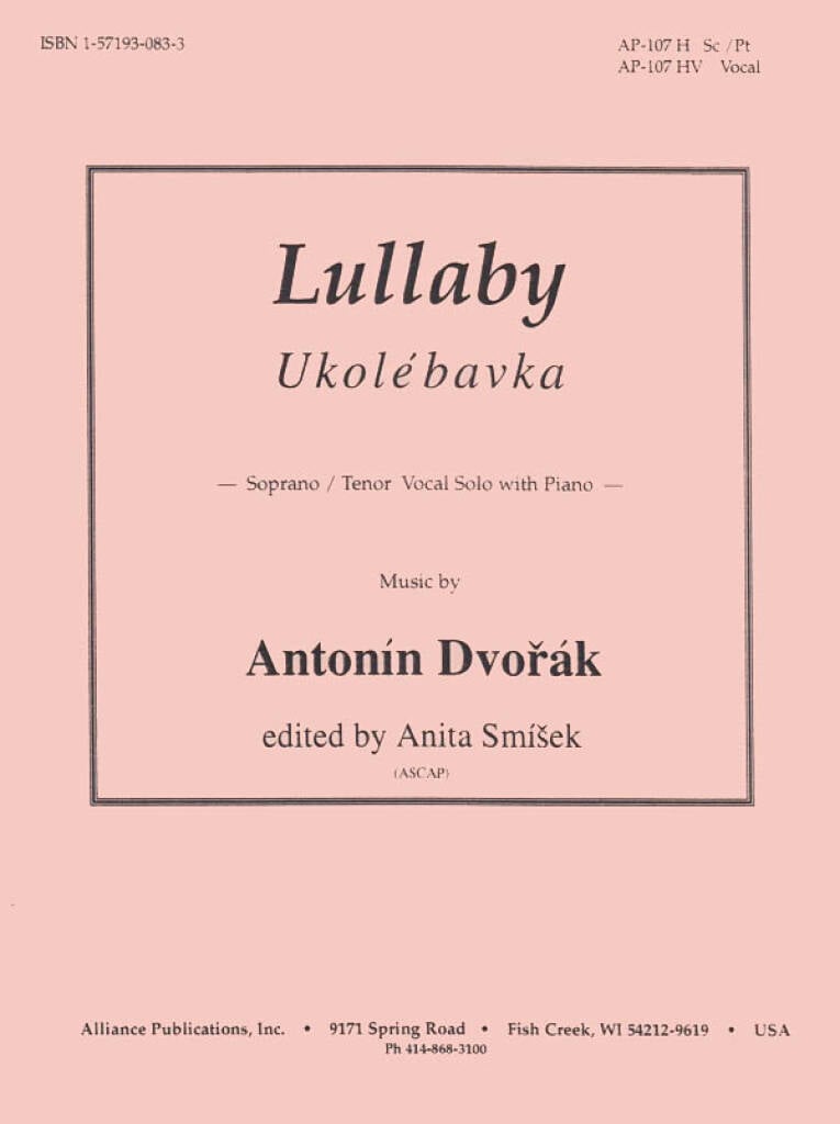 Lullaby - Ukolebavka - H & L Voc Solo-pno