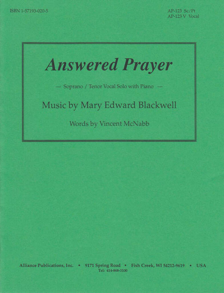 Answered Prayer - High Voice-pno