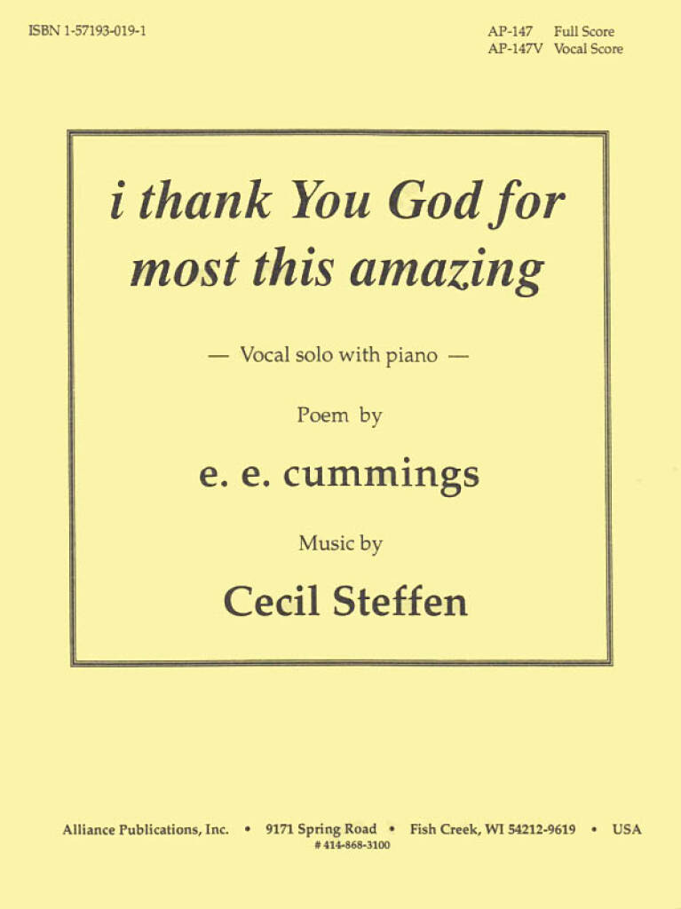I Thank You God For Most - H&lvoc Solo-pno